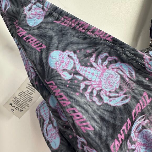 Santa Cruz Bikini‎ Top XL Skeleton Scorpion Underwire - Picture 2 of 4